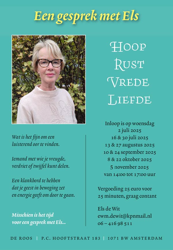 Een gesprek met Els in De Nieuwe Roos in Amsterdam